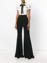Thumbnail for your product : Elie Saab flared high-waisted trousers