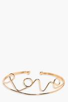 Thumbnail for your product : boohoo Mila Love Slogan Arm Cuff
