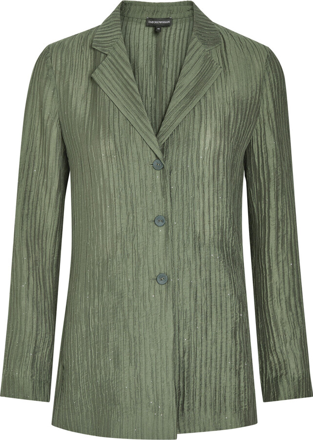Emporio Armani Crinkled Woven Jacket