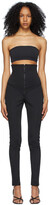 Thumbnail for your product : DRAE Black High-Rise Zip Trousers