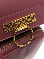 Thumbnail for your product : Love Moschino Logo-Plaque Handkerchief Backpack