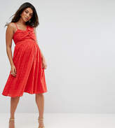 Thumbnail for your product : ASOS Maternity One Shoulder Midi Sundress In Dobby Fabric