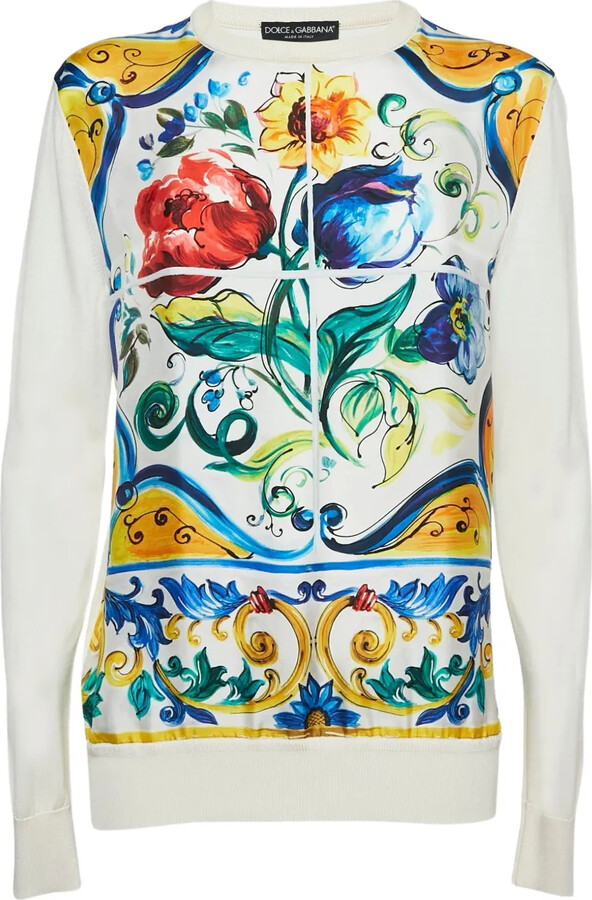 Dolce & Gabbana Pre-Owned floral-print silk T-shirt