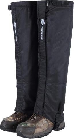 Universal Boot Gaiters Soft shell Windproof Composite Fleece Lining Adjustable Wide Strap-black size L