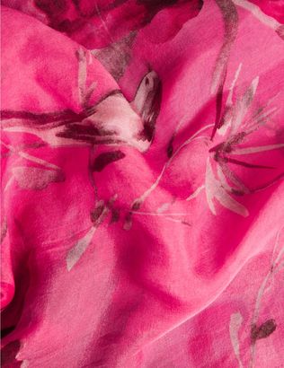 Marks and Spencer Pure Silk Floral Print Scarf