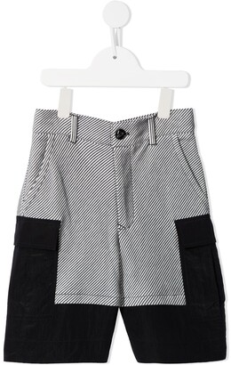 Emporio Armani Kids Two-Tone Fabric Shorts