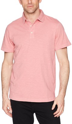 French Connection Men's Short Sleeve Solid Color Regular Fit Cotton Polo Shirt