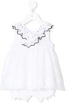 Thumbnail for your product : Christian Dior Baby zigzag neck flared dress
