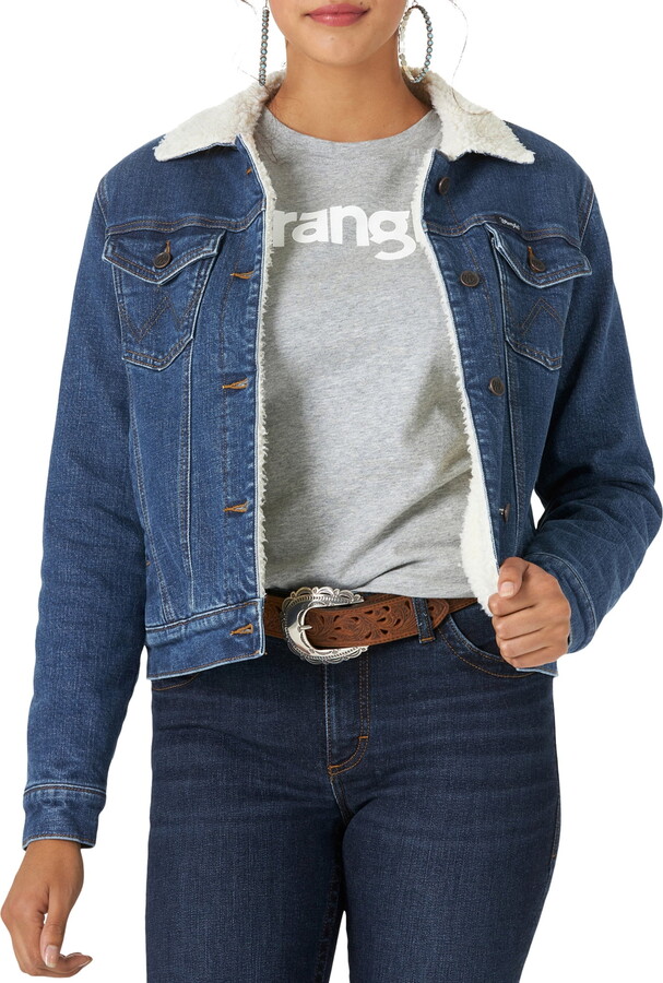 Wrangler® Women’s Classic Denim Sherpa Jacket
