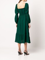 Thumbnail for your product : Reformation Mica puff-sleeve tiered midi dress