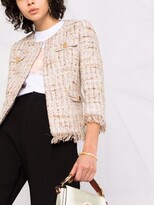 Thumbnail for your product : Tagliatore Tweed Fringed-Edge Jacket