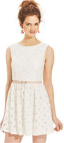 Thumbnail for your product : City Studio Juniors' Lace A-Line Dress