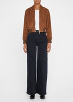 Thumbnail for your product : Officine Generale Jil Goat Suede Bomber Jacket