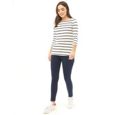 Thumbnail for your product : Crew Clothing Womens Cassie 3/4 Sleeve Stripe T-Shirt White/Navy