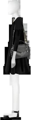 Michael Kors Bristol Black Studded Leather Top Handle Satchel Bag