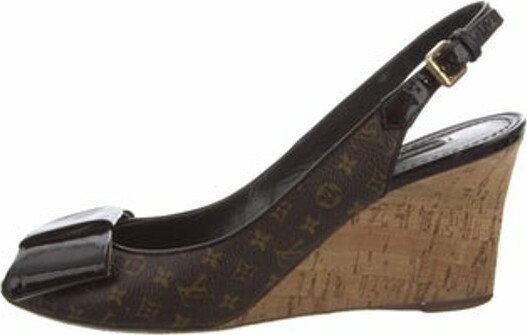 Louis Vuitton Monogram Wedge Sandals