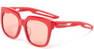 Balenciaga 'Hybrid' cutout temple acetate D-frame sunglasses