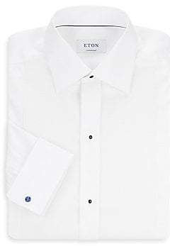 Eton Men's Contemporary-Fit Metallic Bib-Front Formal Shirt