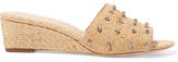 Thumbnail for your product : Loeffler Randall Tilly Crystal-embellished Woven Raffia Wedge Sandals