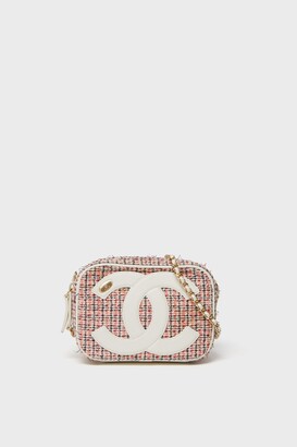 Chanel Red/White/Blue '16 Med'Iconic' Mirrored Tweed Double Flap – The  Little Bird