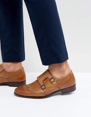 Red Tape Monk Shoes In Tan