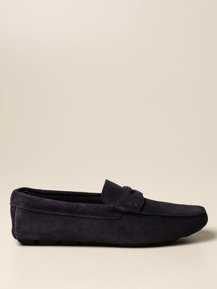 Prada Men Blue Suede Shoes | Shop the 