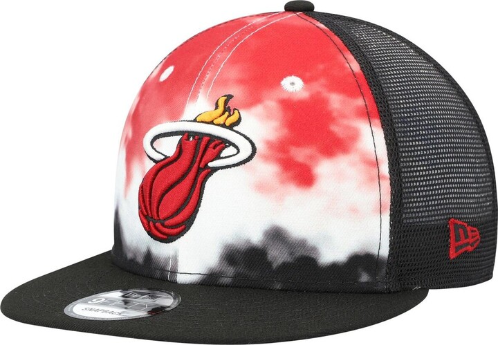 New Era Fits Snapback Miami Heat Hat Cap NBA Hardwood Classics Red Black