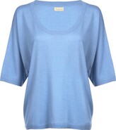 Thumbnail for your product : Asneh - Alaskan Blue Gretha Batwing Top In Silk Cashmere