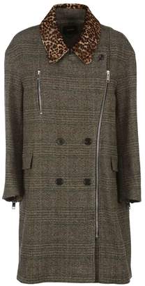 Isabel Marant 'friso' Checked Contrast-collar Coat