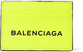 Balenciaga - Printed Neon Leather Cardholder - Bright yellow