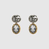 Thumbnail for your product : Gucci Double G earrings with crystals