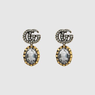Gucci Double G earrings with crystals