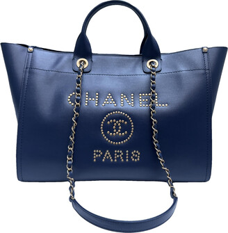 CHANEL Glazed Calfskin Deauville Tote – Caroline's Fashion Luxuries