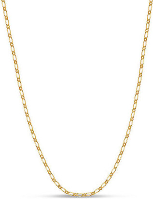 Fine Jewelry Made in Italy 18K Gold Over Silver 16 Inch Solid Mariner Chain Necklace
