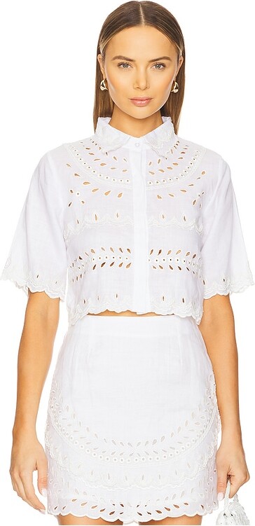 Karina Grimaldi Malaga Embroidered Shirt