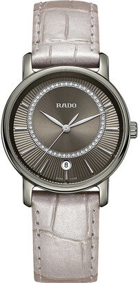 Rado R14064715 Diamaster ceramic and leather watch