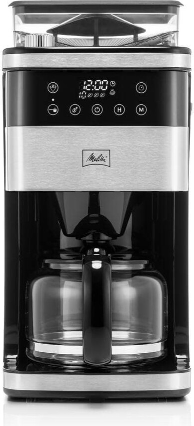 Melitta Aroma Fresh Plus 10-Cup Drip Coffee Maker with Coffee Grinder, Black