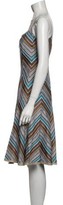 Thumbnail for your product : Akris Punto Silk Knee-Length Dress Blue