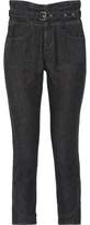 Isabel Marant Evera Belted High-Rise Straight-Leg Jeans