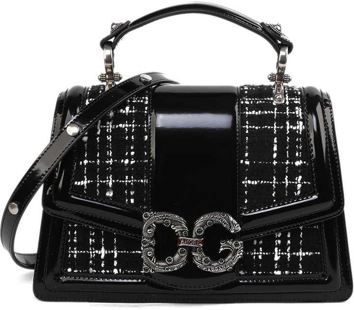 Dolce & Gabbana Amore Bag In Tweed And Shiny Calfskin ShopStyle
