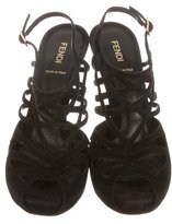 Thumbnail for your product : Fendi Suede Platform Sandals
