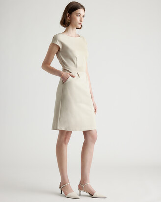 Quince Ultra-Stretch Ponte Cap Sleeve Dress - ShopStyle