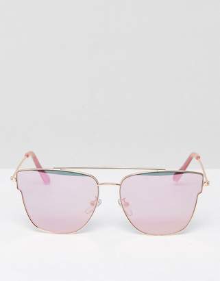 Aldo Chelirien Rose Gold Mirror Sunglasses
