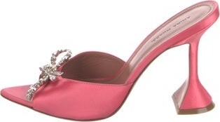 Amina Muaddi Rosie Satin Slides