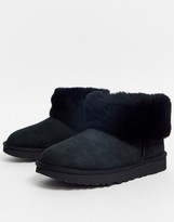 Thumbnail for your product : UGG Classic Mini Fluff ankle boots in black