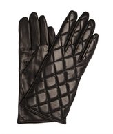 Thumbnail for your product : All Gloves black quilted leather and cashmere lined gloves