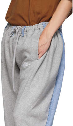 Bless Grey and Blue Overjogging Jean Lounge Pants