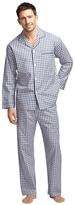Thumbnail for your product : Brooks Brothers Dark Blue Check Broadcloth Pajamas