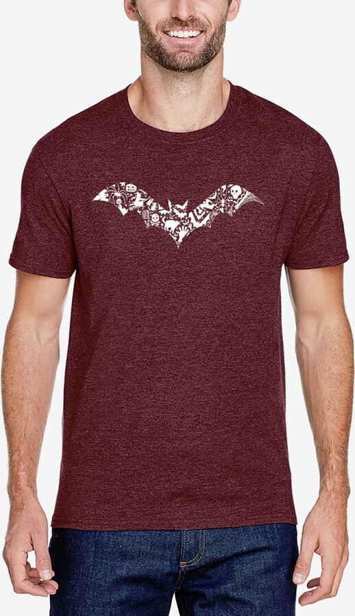 La Pop Art Men's Halloween Bat Premium Blend Word Art T-Shirt