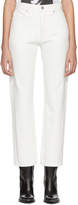 Helmut Lang White Crop Straight Jeans 